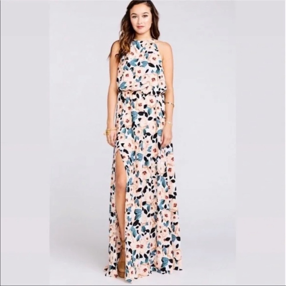 Show Me Your MUMU Steel Magnolia Heather Halter Dress